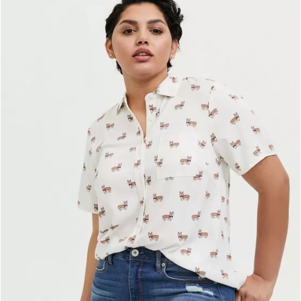 Torrid Happy Corgi Stretch Challis size 2